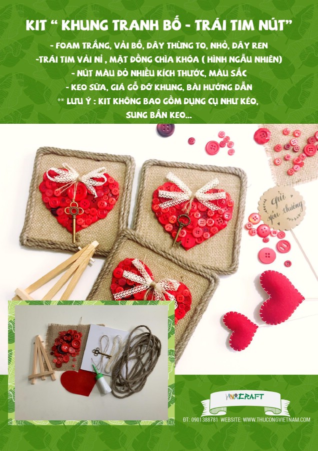 Kit khung bố trái tim nút