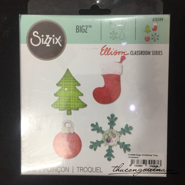 A10599-Khuôn cắt Sizzix Bigz Die Christmas Tree,...