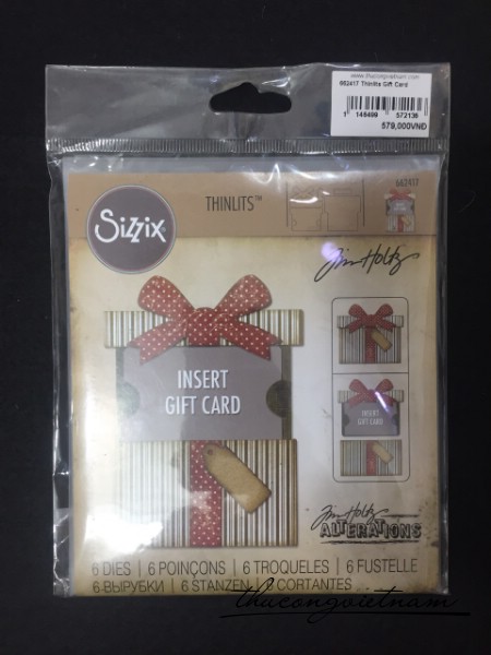 662417-Khuôn cắt Sizzix Thinlits Gift card