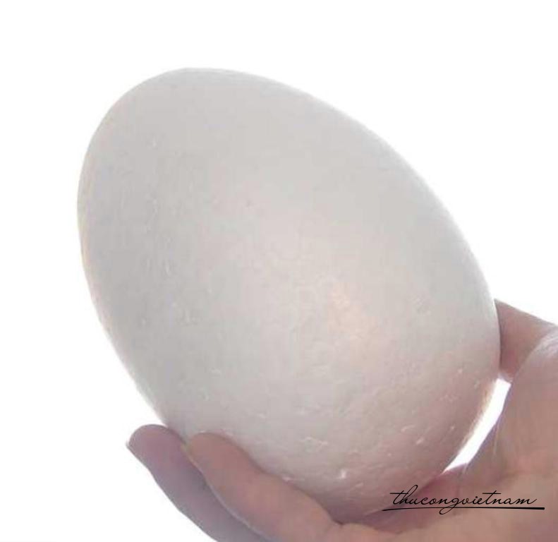 Mô hình trứng Phục Sinh bằng xốp trắng 30cm