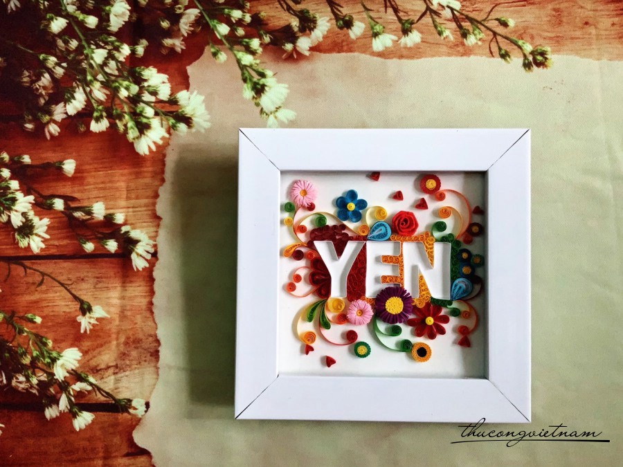 Tranh quilling YEN 15x15cm