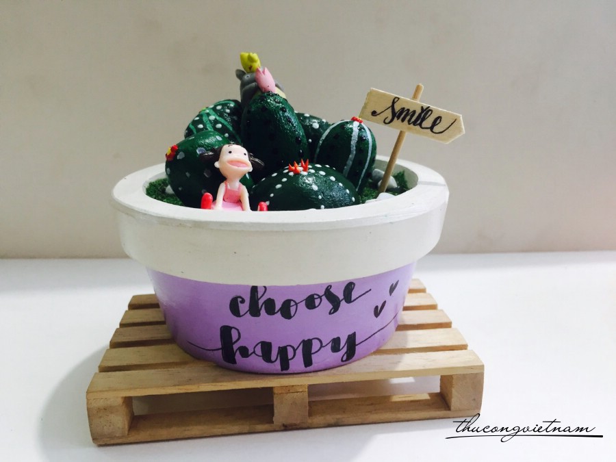 Chậu tiểu cảnh xương rồng mẫu 2
