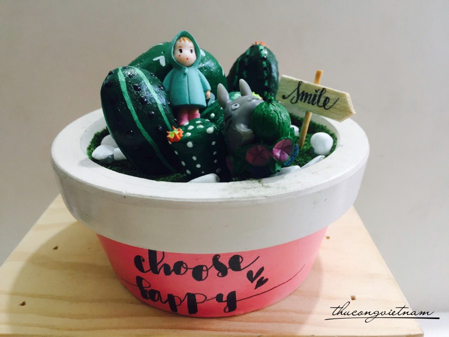 Chậu tiểu cảnh xương rồng mẫu 3