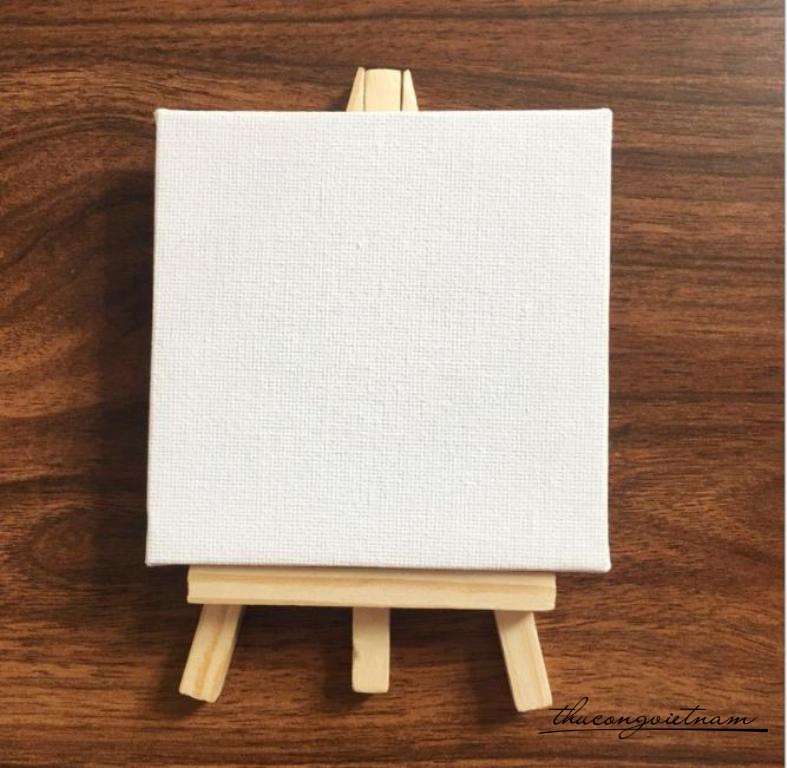 Khung tranh vải bố có giá đỡ 10x10cm