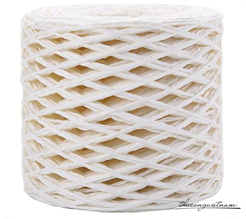 Dây giấy cuộn 200m xe 2 sợi - Trắng