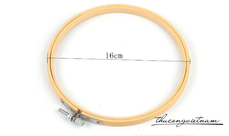 Khung thêu gỗ thông - 15cm