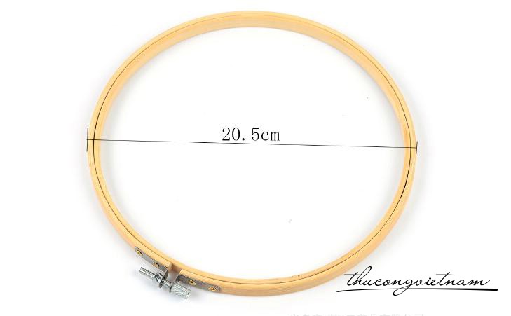 Khung thêu gỗ thông - 21cm