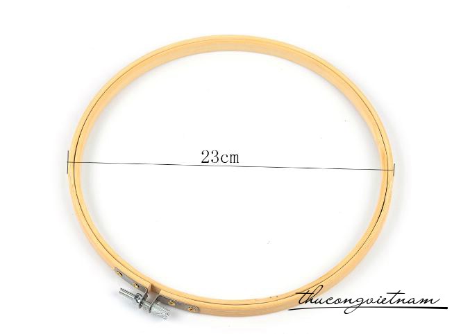 Khung thêu gỗ thông - 24cm