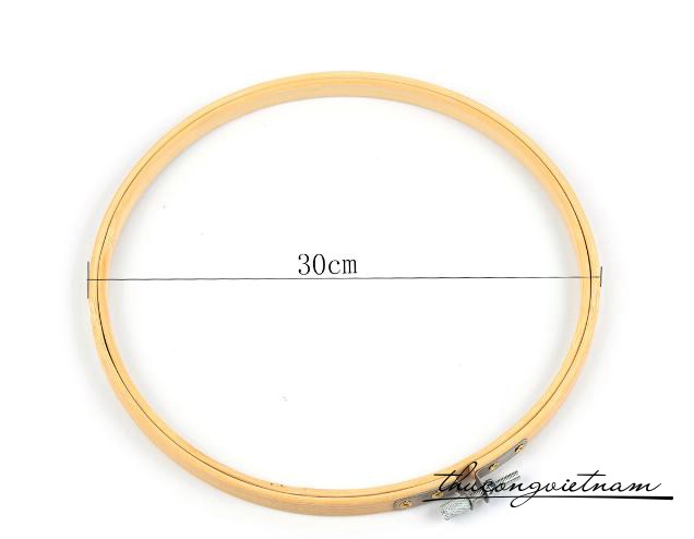 Khung thêu gỗ thông - 30cm