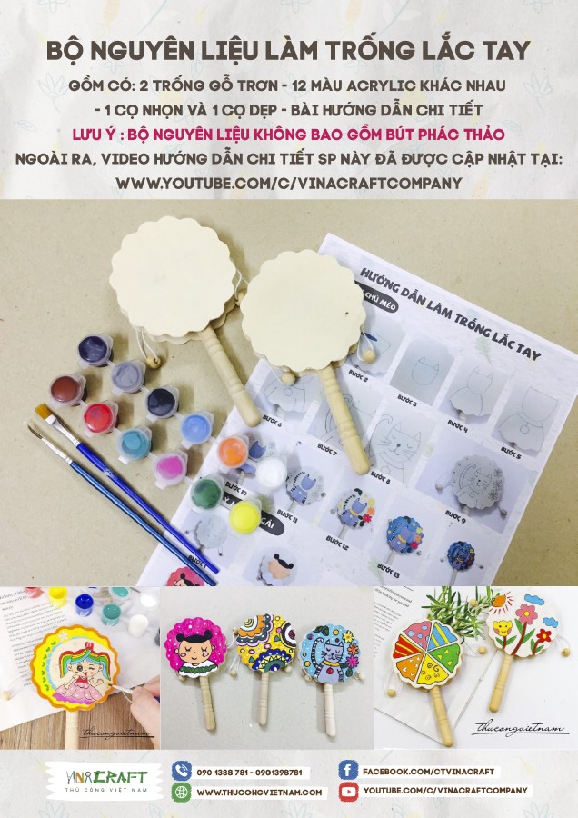 Kit trống gỗ lắc tay