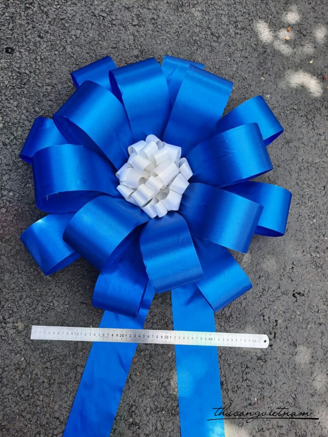 Nơ xe hơi 60cm 2 tầng - Xanh dương