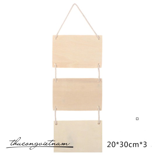 Bộ 3 bảng gỗ treo - 20x30x3cm