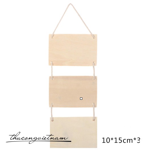 Bộ 3 bảng gỗ treo - 10x15x3cm