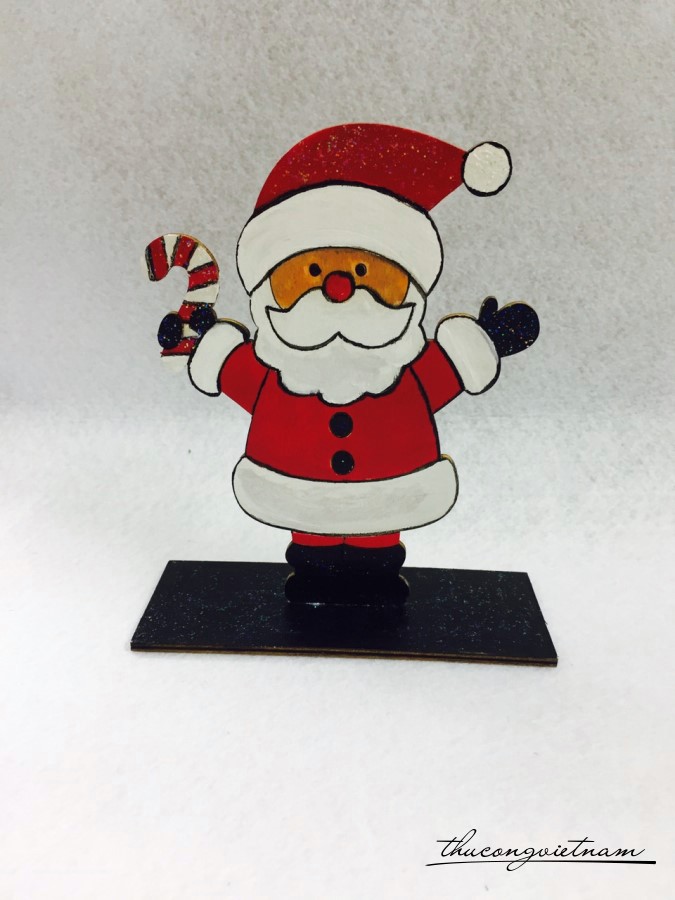 Bảng gỗ trang trí để bàn - Santa Claus