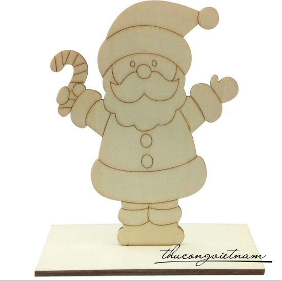 Bảng gỗ trơn để bàn - Santa Claus