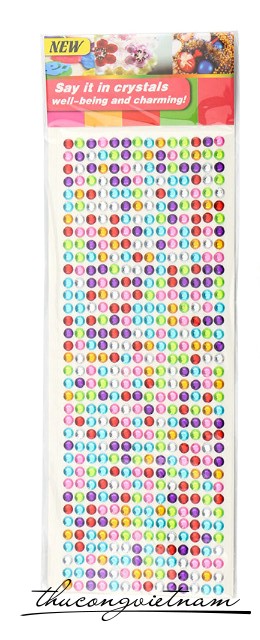 Sticker hạt cườm nổi 5 ly mix màu