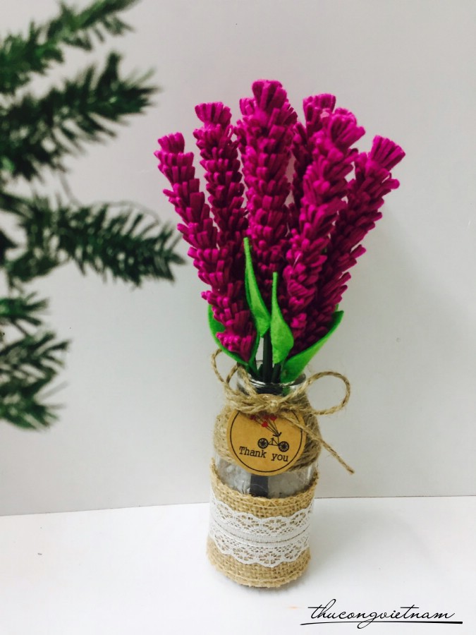 Lọ hoa Lavender - hồng tím