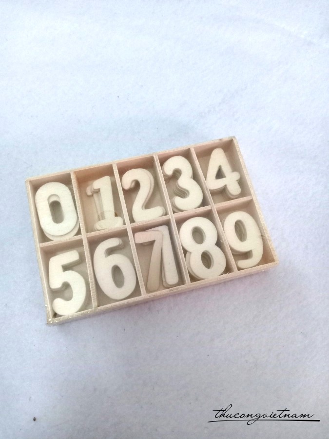 Hộp gỗ số 2.5cm (60 số)