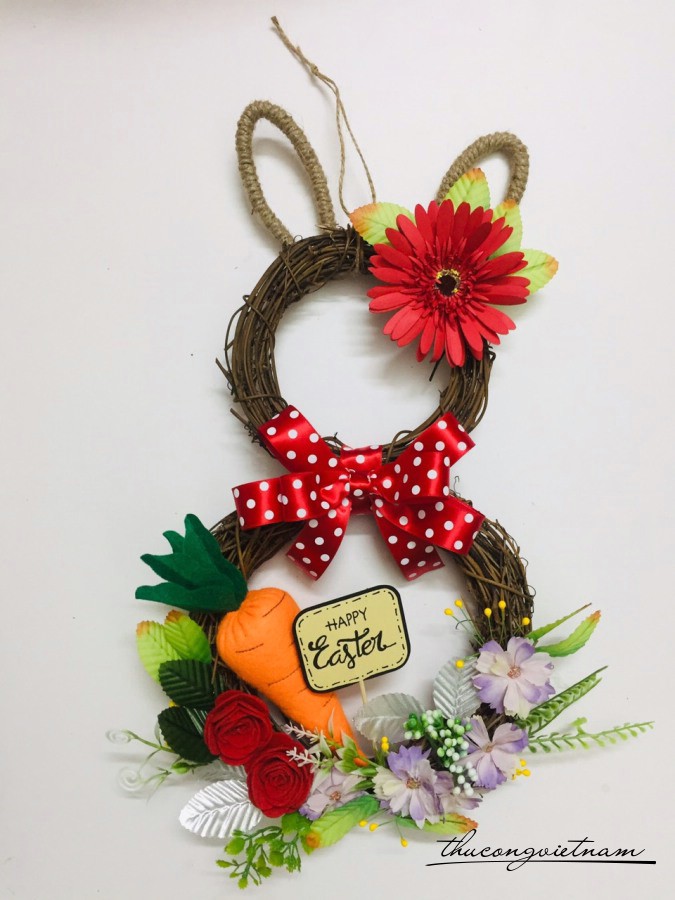 Vòng treo thỏ Easter Day - Đỏ