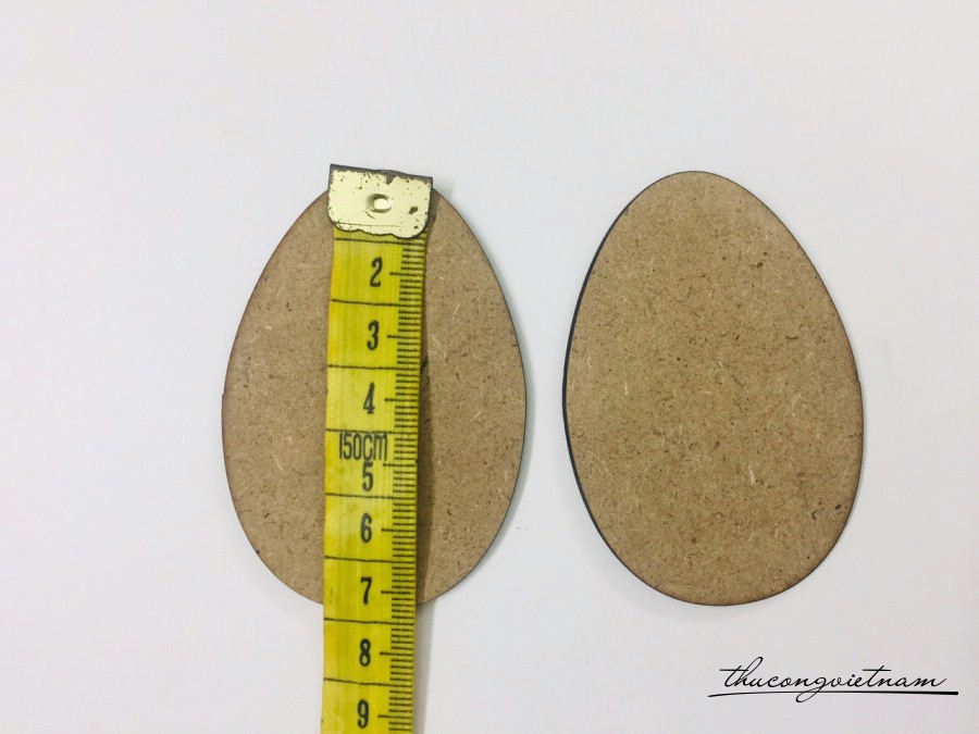 Phôi trứng gỗ ép - 7cm