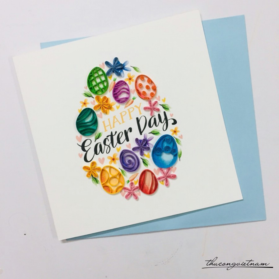 Thiệp quilling Easter Day - M1