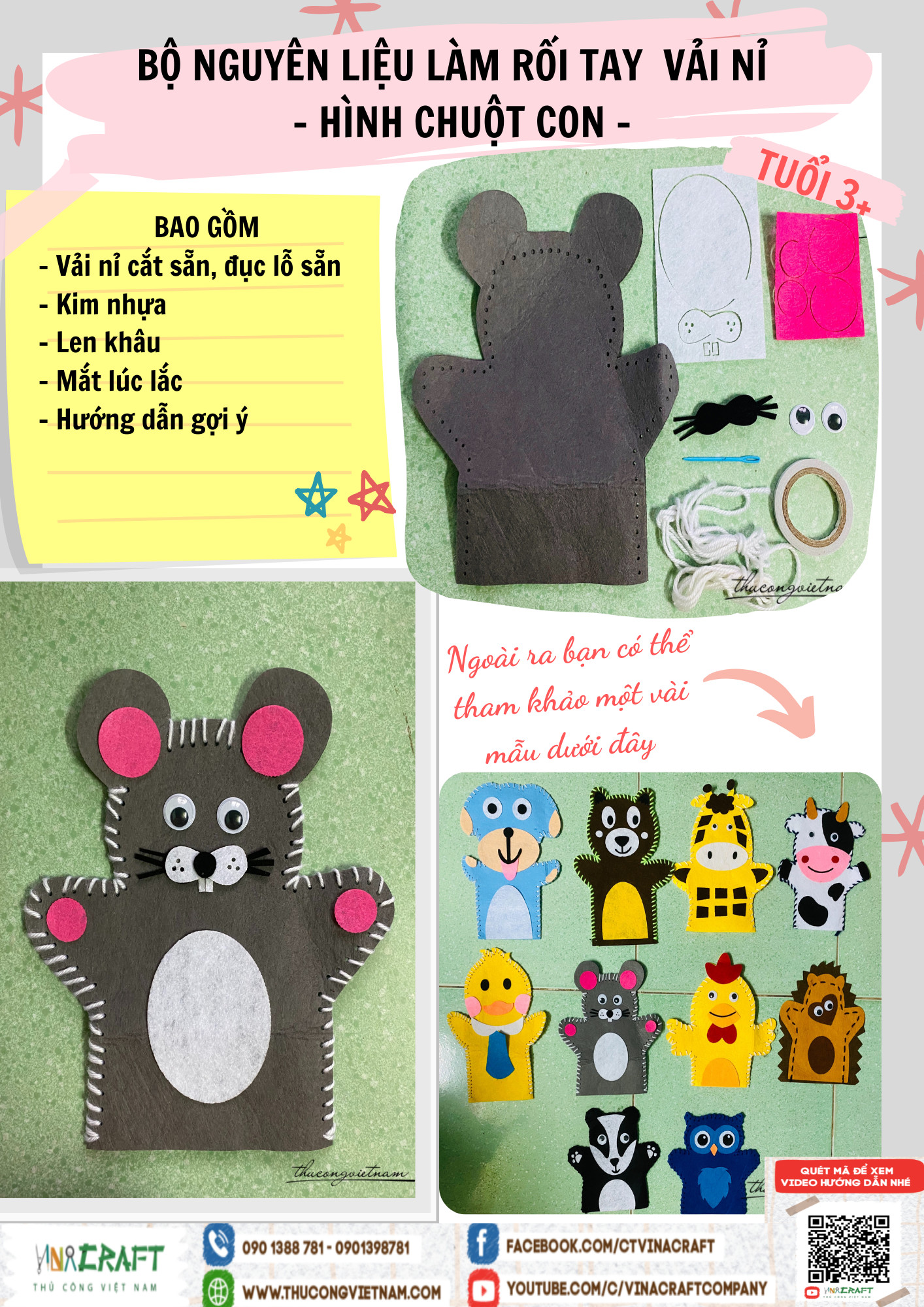 Kit rối tay chuột con