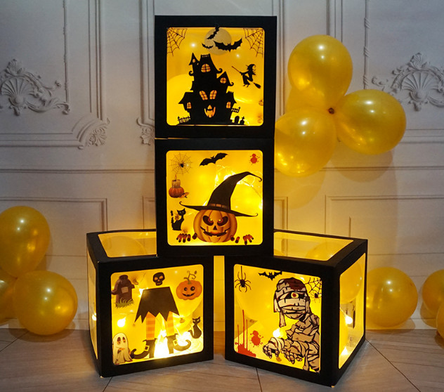 Bộ 4 hộp giấy Halloween