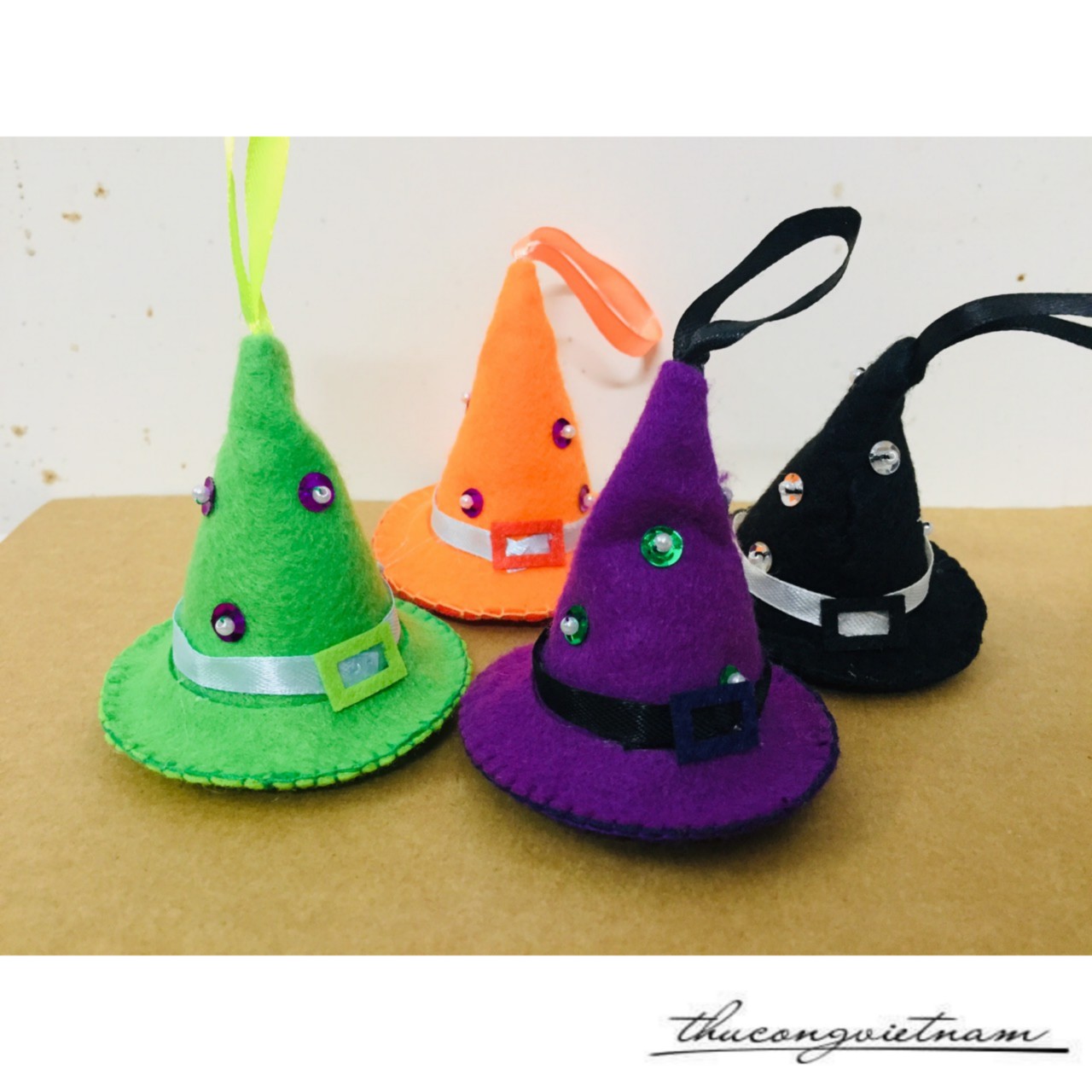 Combo 4 phụ kiện Halloween nón phù thủy