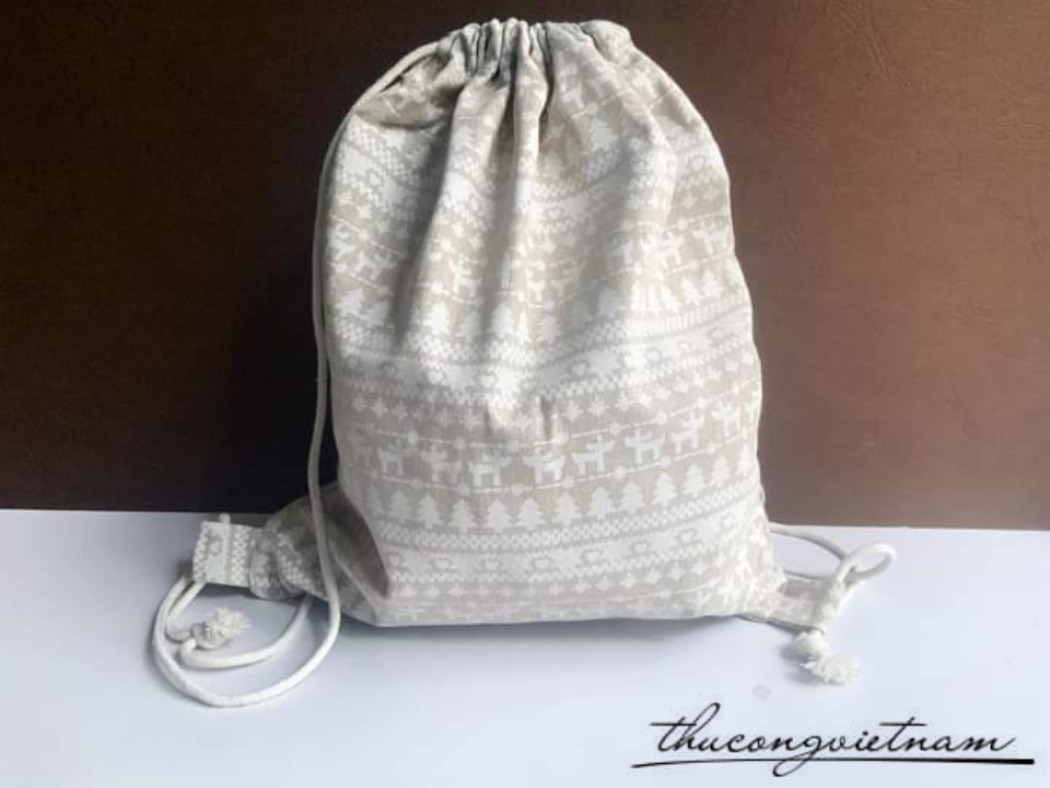 Balo túi rút vải bố mẫu 15