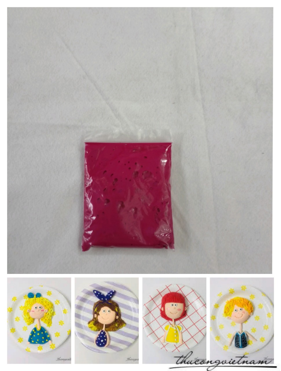 Đất Sét Hồng Cánh Sen 50g