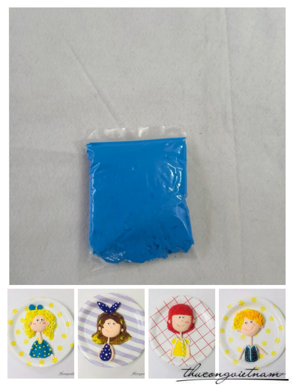 Đất Sét Xanh Dương Nhạt 50g