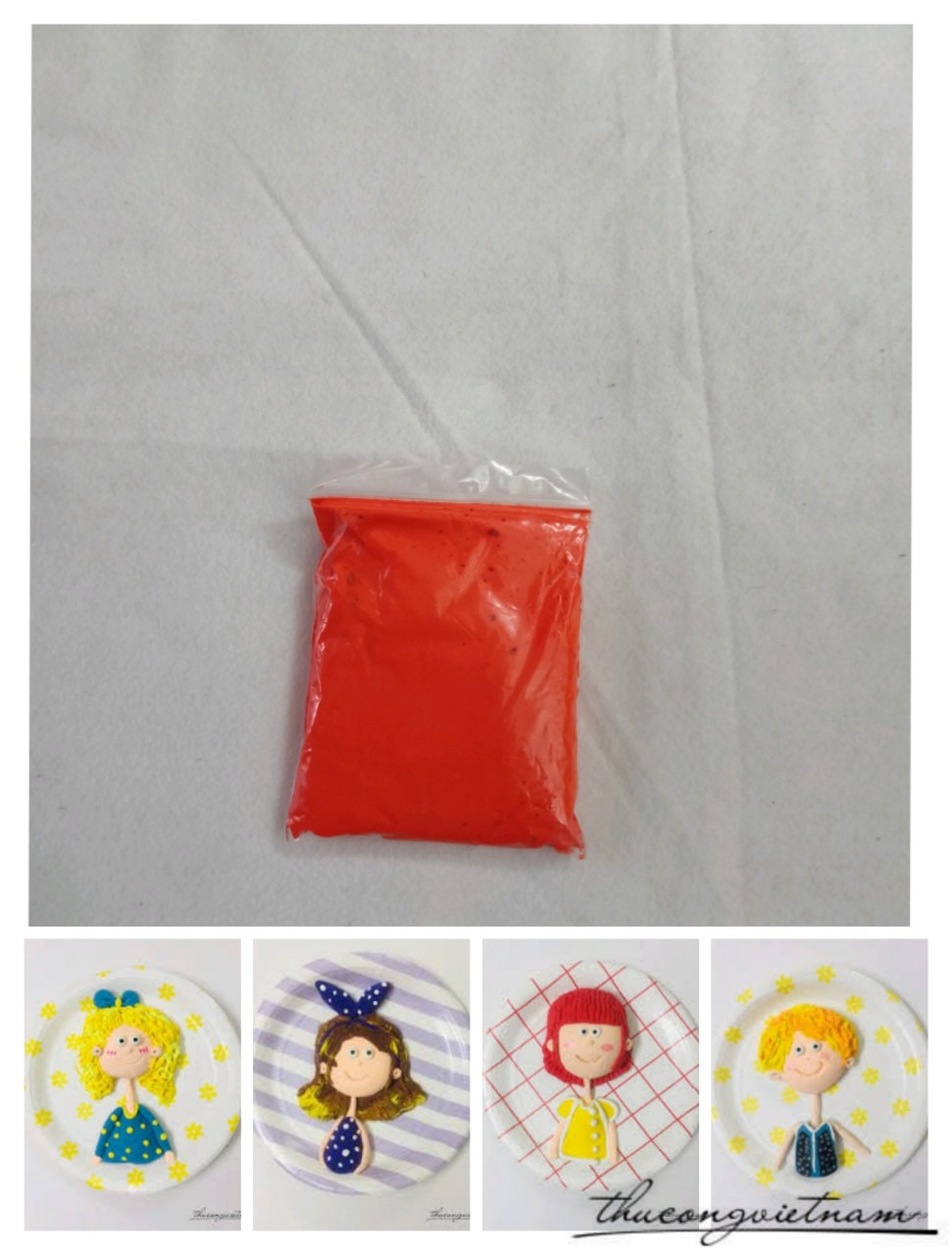 Đất Sét Cam Đậm 50g