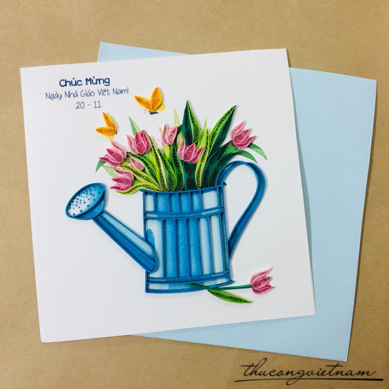 Thiệp quilling 20/11 - Mẫu 4