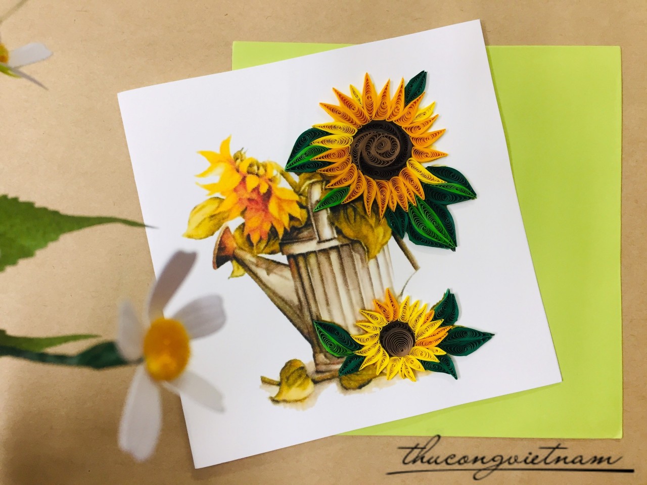 Thiệp Quilling Hoa - Mẫu 4