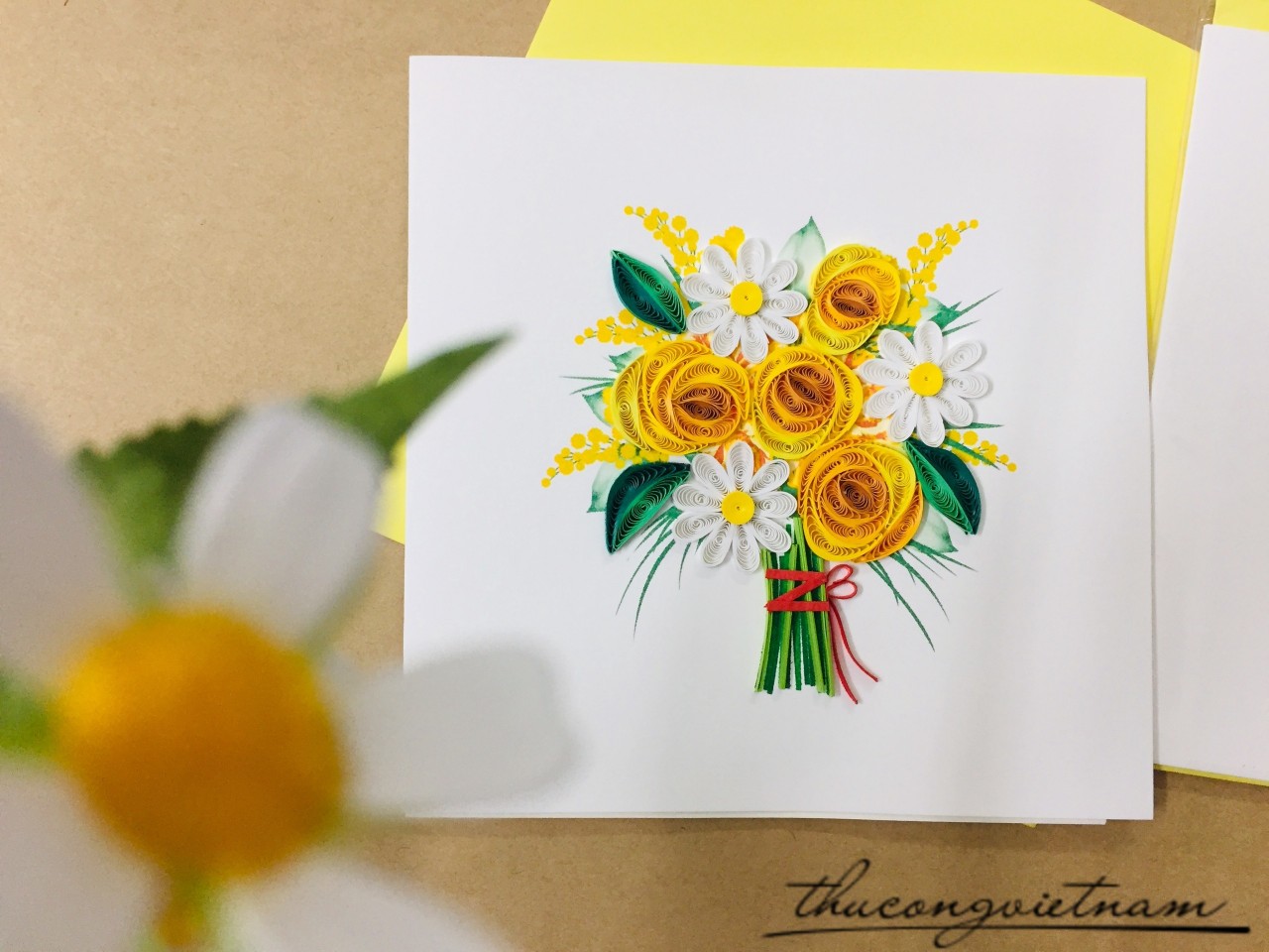 Thiệp Quilling Hoa - Mẫu 6