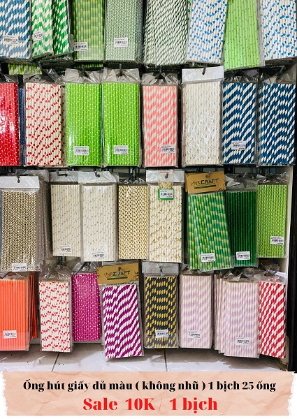 Ống hút đủ màu ( không nhũ)