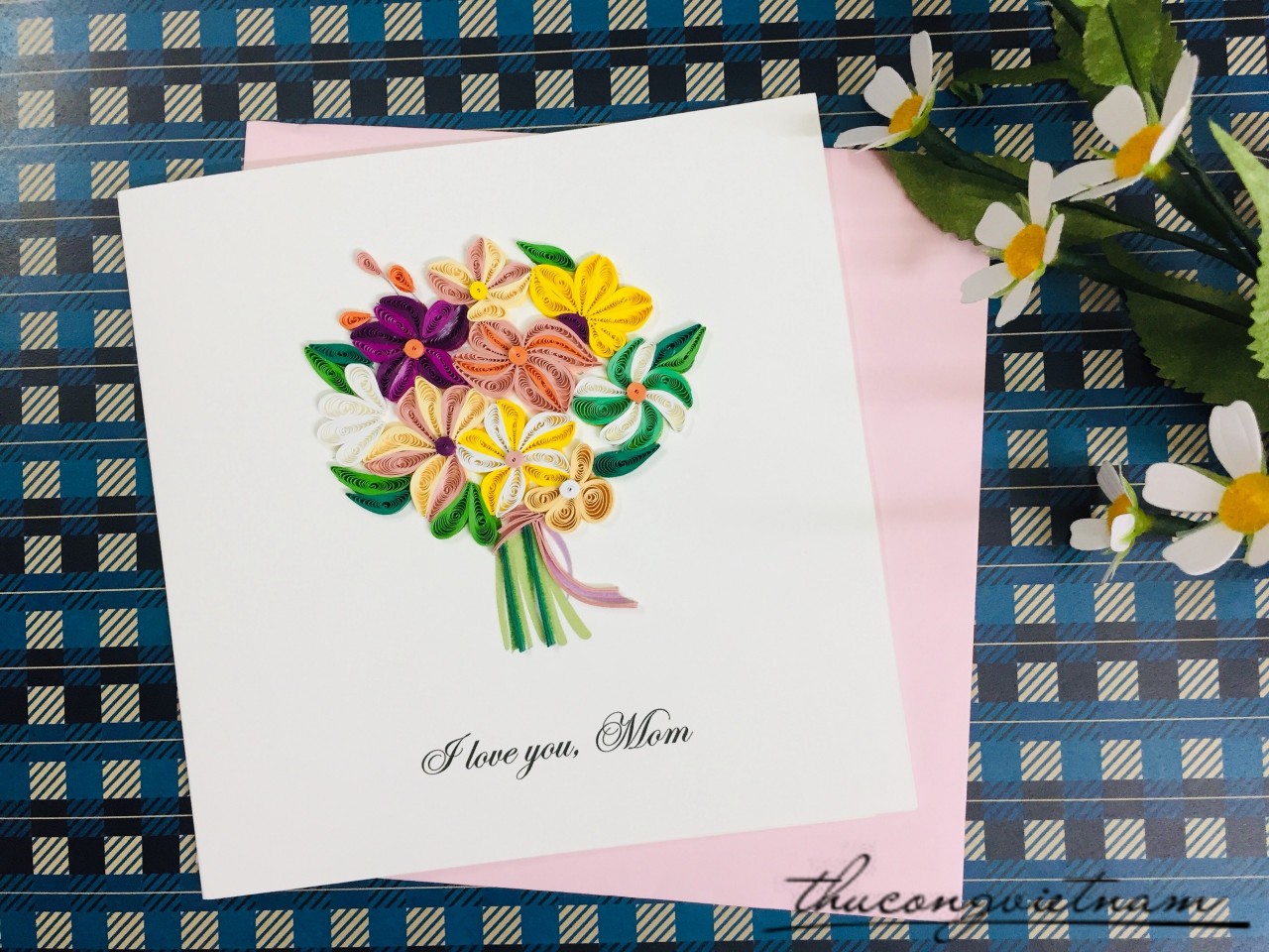 Thiệp Quilling Hoa - Mẫu 8