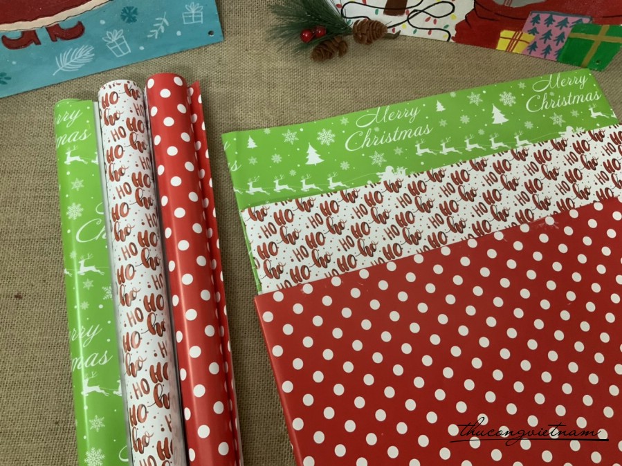 Set 3 tờ giấy gói quà - M1