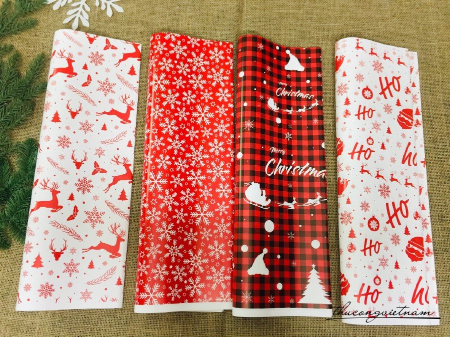 Set 4 tờ giấy gói quà - M1