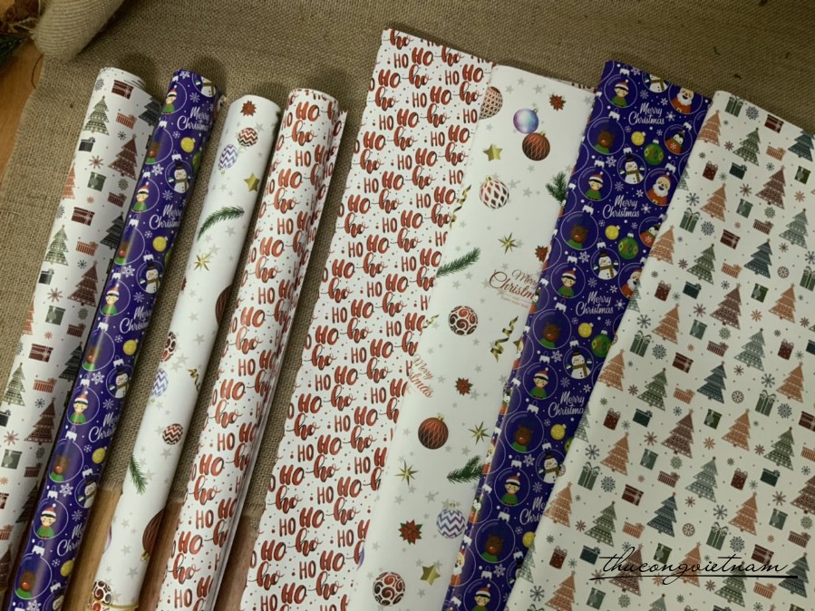 Set 4 tờ giấy gói quà - M2