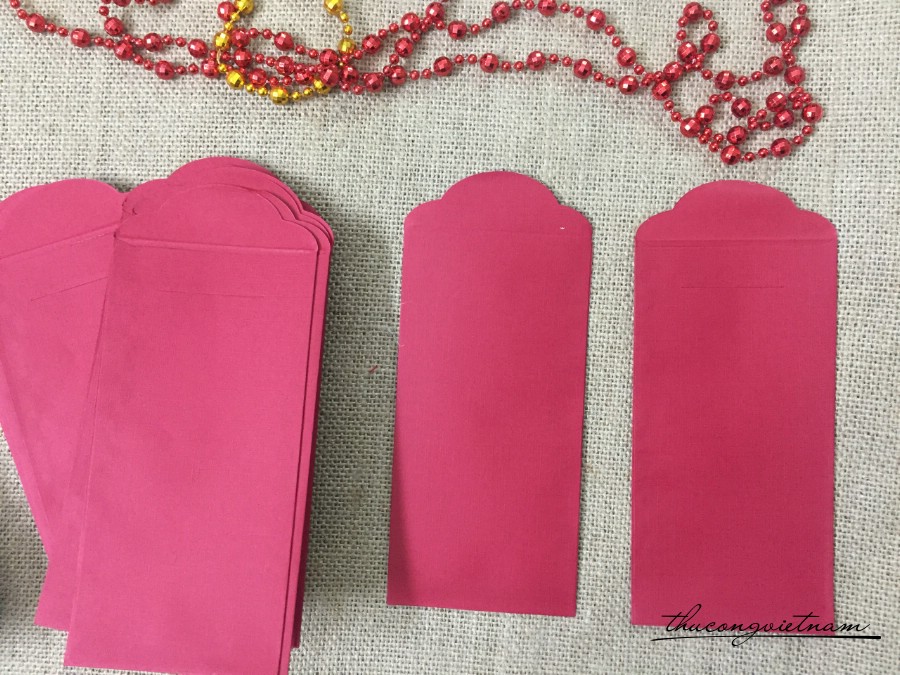 Bao lì xì giấy mĩ thuật đỏ