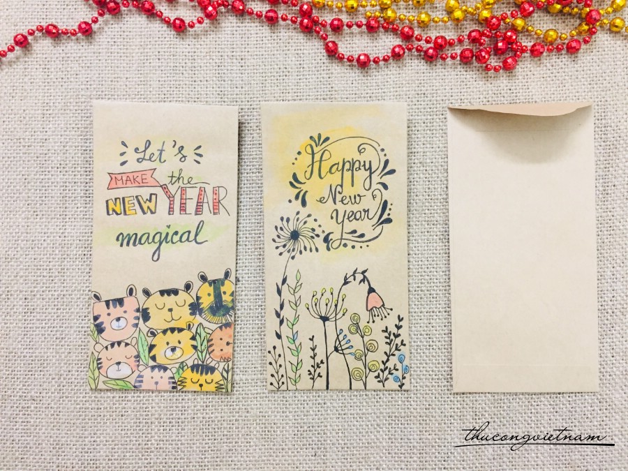 Set 2 bao lì xì Handmade mẫu 5