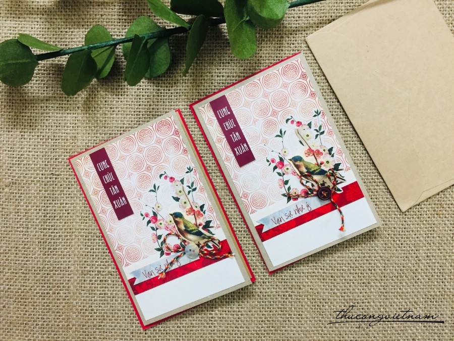 Thiệp in Tết cao cấp 7*11cm - M1
