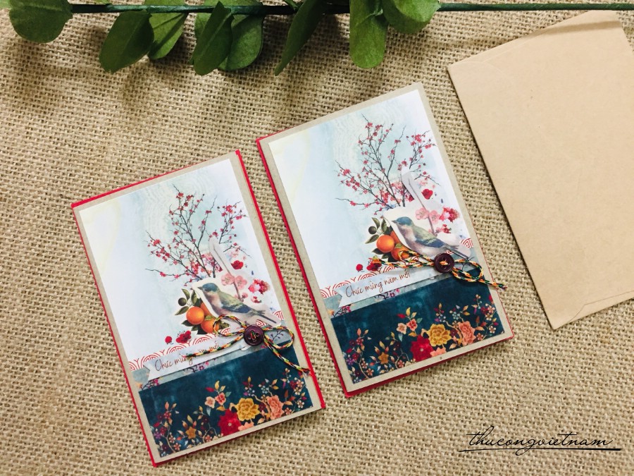 Thiệp in Tết cao cấp 7*11cm - M2