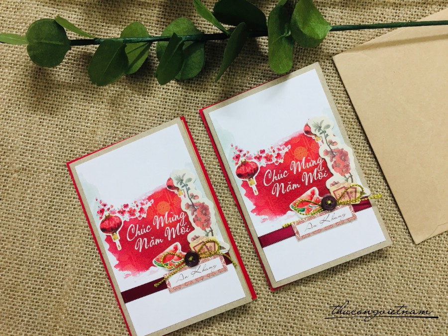 Thiệp in Tết cao cấp 7*11cm - M3
