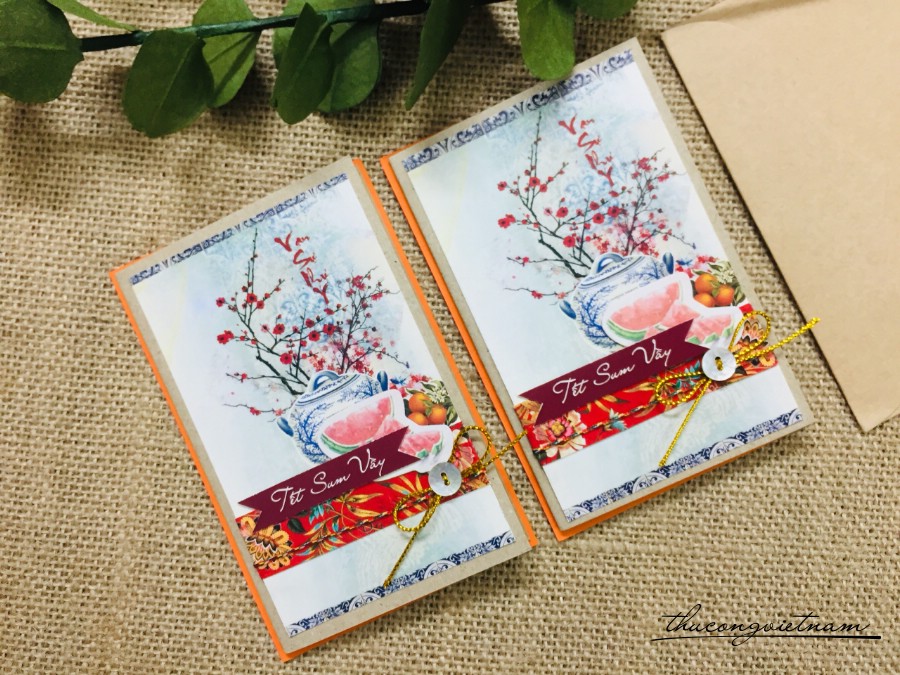 Thiệp in Tết cao cấp 7*11cm - M4
