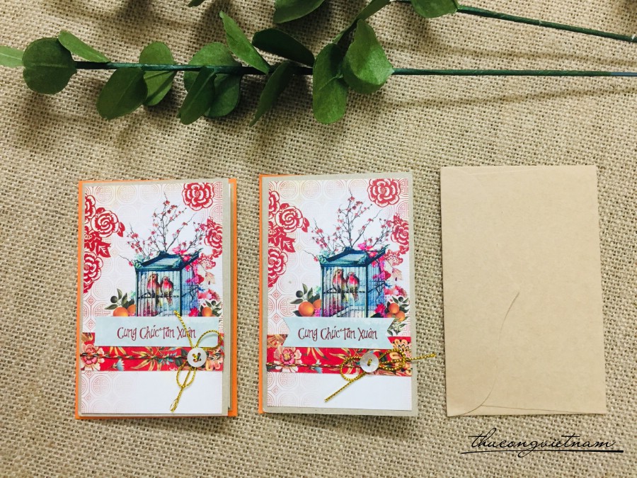 Thiệp in Tết cao cấp 7*11cm - M5