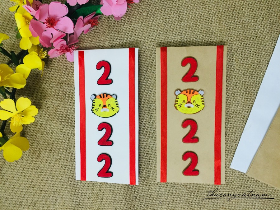 Set 2 bao lì xì nỉ mẫu 2