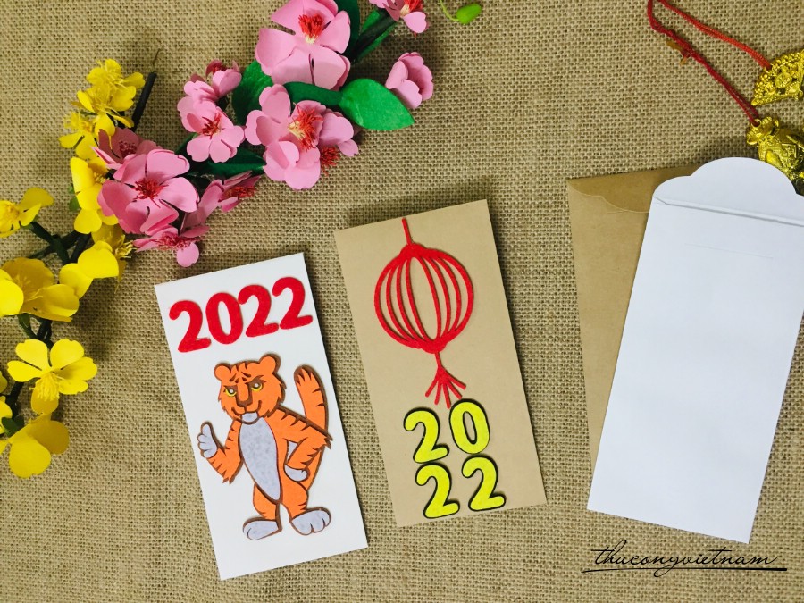 Set 2 bao lì xì nỉ mẫu 3