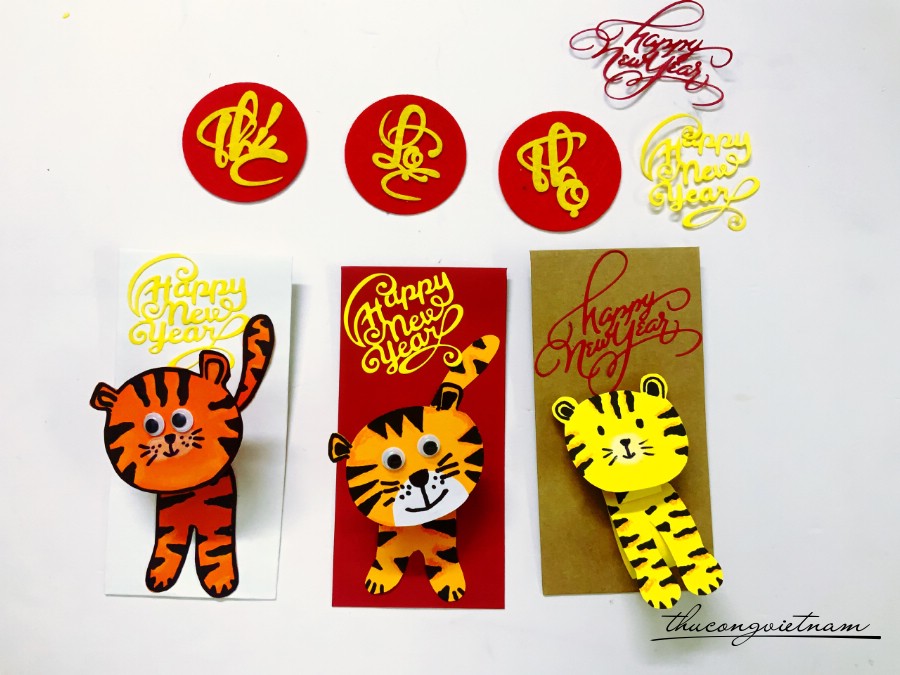 Set 3 bao lì xì hổ lúc lắc